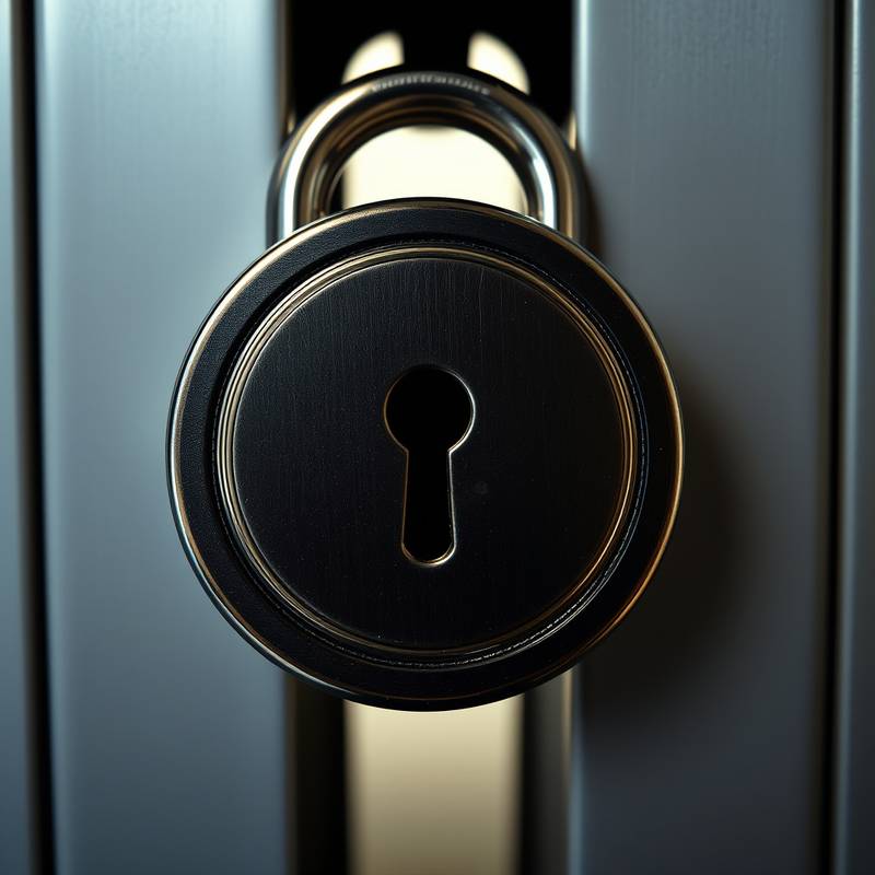 Een slot met een sleutelgat in de vorm van een microfoon, symboliseert de bescherming van privacy in de context van een zangschool.